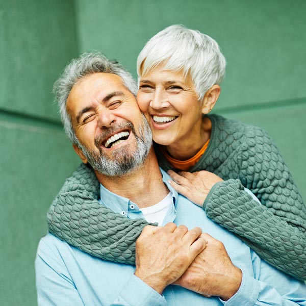 smiling senior couple
